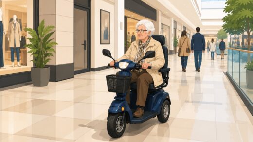 driewielscootmobiel binnen